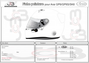 Casque Arai GP-6 maquette JCB 2016 002