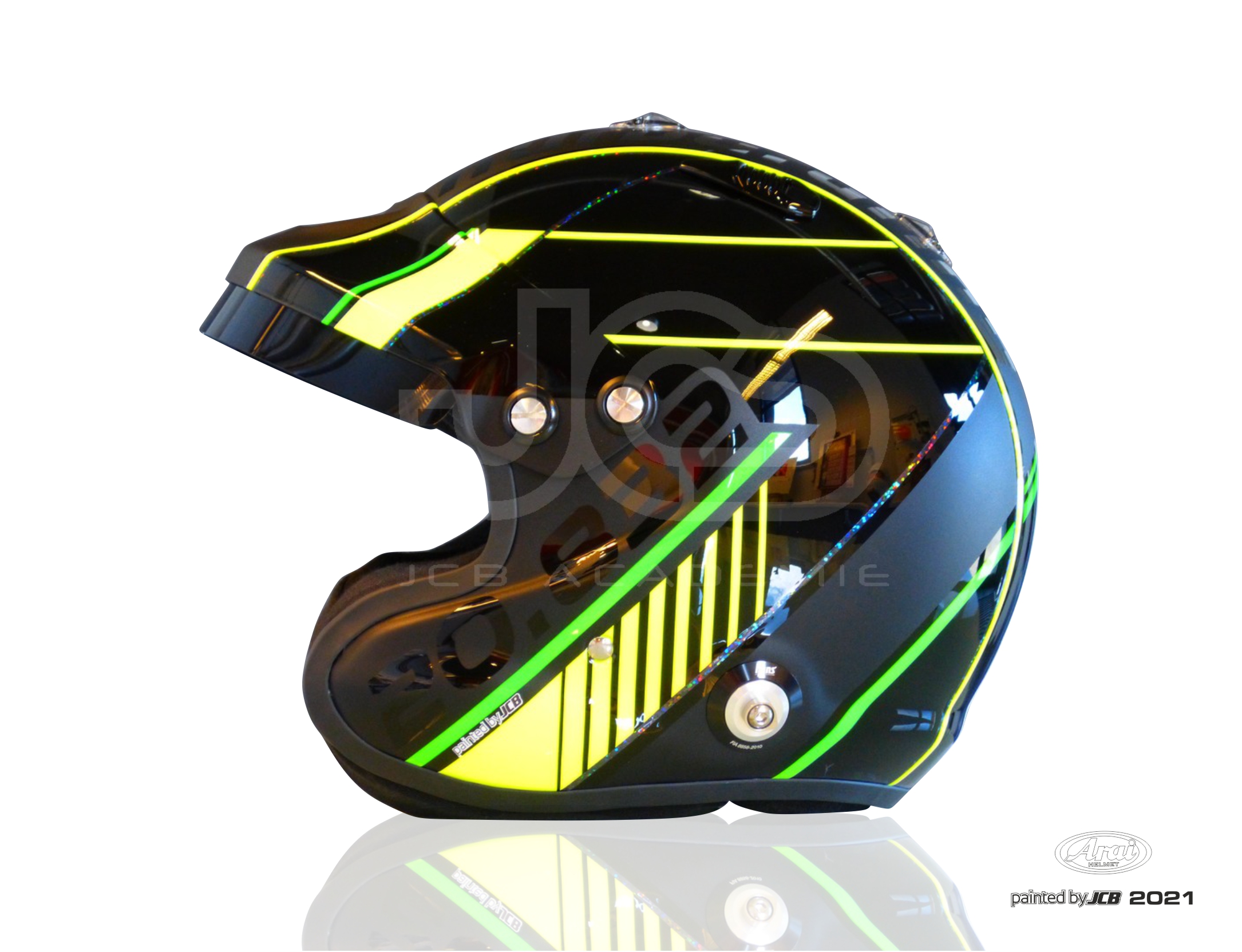 Arai GPJ3 P.Nicolas design 2021 painted by JCB JCB Création